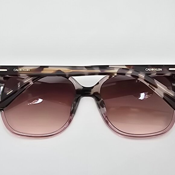 Calvin Klein CK21707S 111 Ivory Tortoise Frame Purple Gradient Lens Sunglasses - Picture 10 of 13
